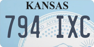 KS license plate 794IXC