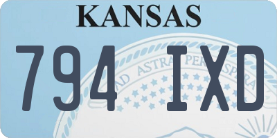 KS license plate 794IXD