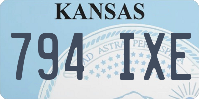 KS license plate 794IXE