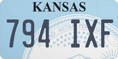 KS license plate 794IXF