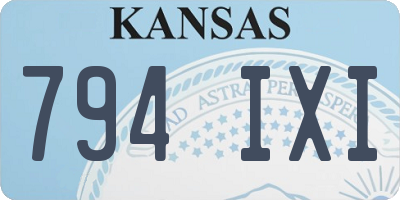 KS license plate 794IXI