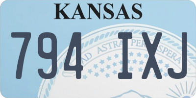 KS license plate 794IXJ