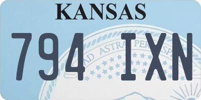 KS license plate 794IXN