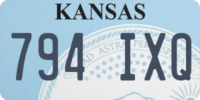 KS license plate 794IXQ