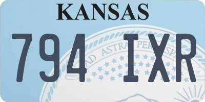KS license plate 794IXR