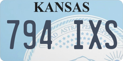 KS license plate 794IXS