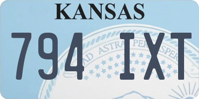 KS license plate 794IXT
