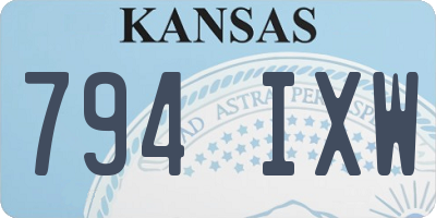 KS license plate 794IXW