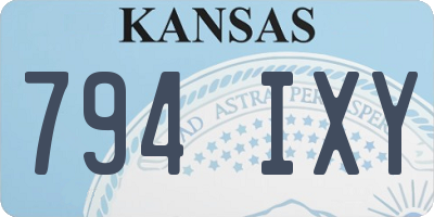 KS license plate 794IXY