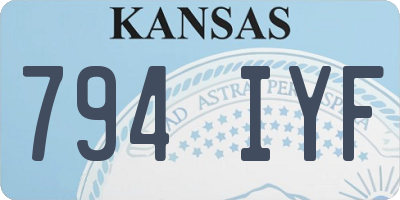 KS license plate 794IYF