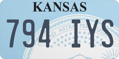 KS license plate 794IYS