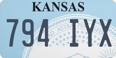 KS license plate 794IYX
