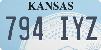 KS license plate 794IYZ