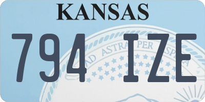 KS license plate 794IZE