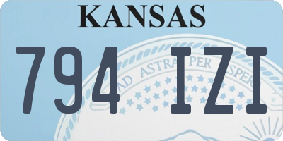 KS license plate 794IZI