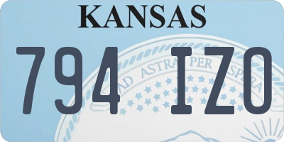 KS license plate 794IZO