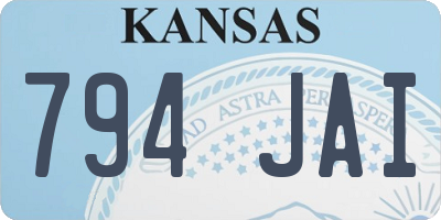 KS license plate 794JAI