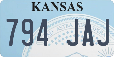 KS license plate 794JAJ