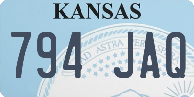 KS license plate 794JAQ