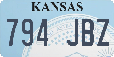 KS license plate 794JBZ