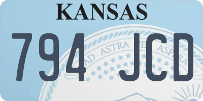 KS license plate 794JCD