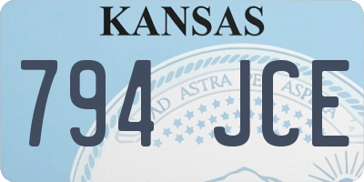 KS license plate 794JCE