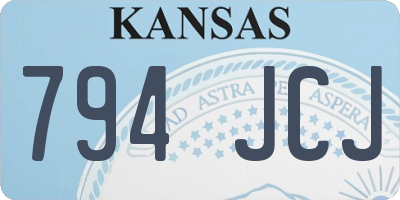 KS license plate 794JCJ