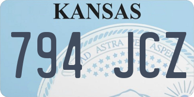 KS license plate 794JCZ