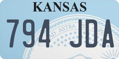 KS license plate 794JDA