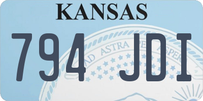 KS license plate 794JDI