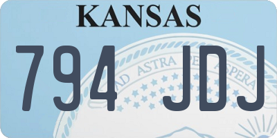 KS license plate 794JDJ