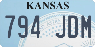 KS license plate 794JDM