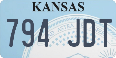 KS license plate 794JDT
