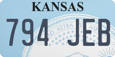 KS license plate 794JEB