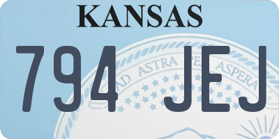 KS license plate 794JEJ