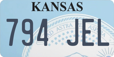 KS license plate 794JEL