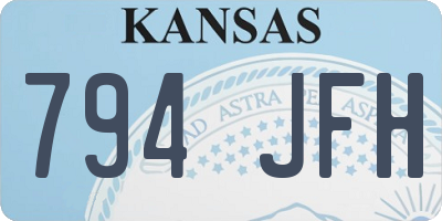 KS license plate 794JFH