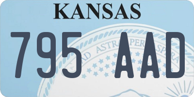 KS license plate 795AAD