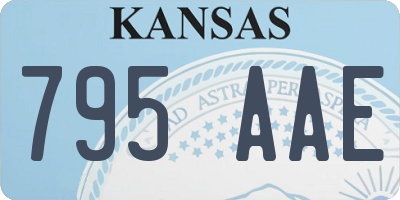 KS license plate 795AAE