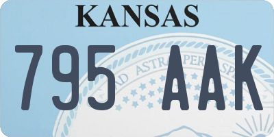KS license plate 795AAK