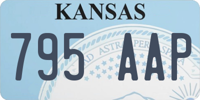 KS license plate 795AAP