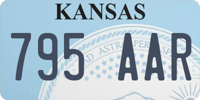 KS license plate 795AAR