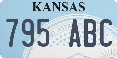KS license plate 795ABC