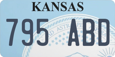 KS license plate 795ABD