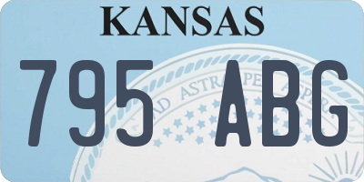 KS license plate 795ABG