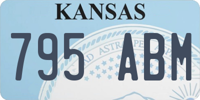 KS license plate 795ABM