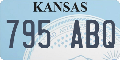 KS license plate 795ABQ