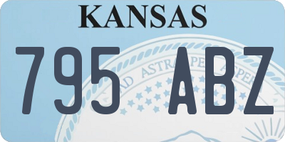 KS license plate 795ABZ