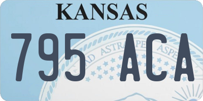 KS license plate 795ACA