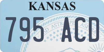KS license plate 795ACD